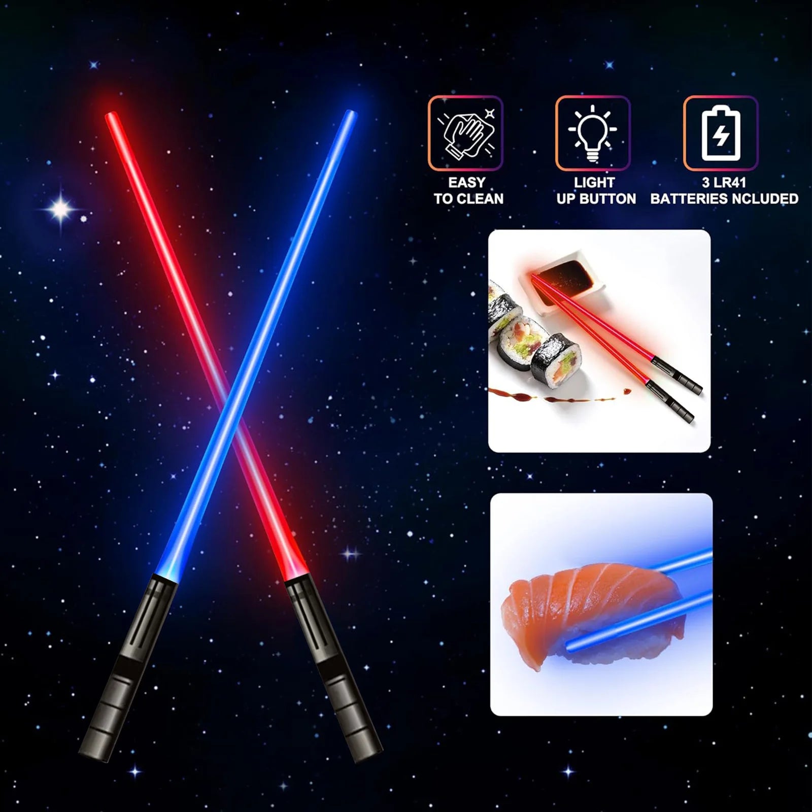 LED Light Saber Chopsticks - Tech Wave Heaven Tech Wave Heaven Tech Wave Heaven