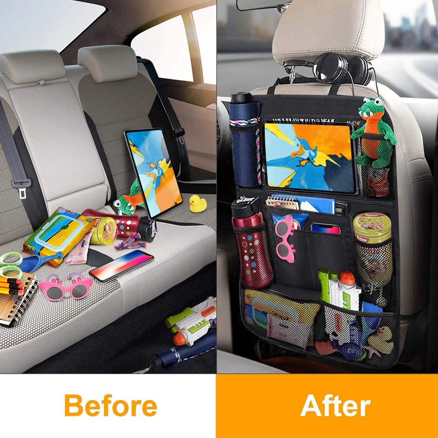 Backseat Organizer with Tablet Holder - Tech Wave Heaven Tech Wave Heaven Tech Wave Heaven